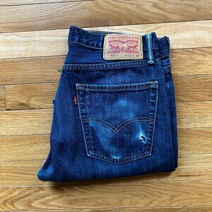 Men's Levi's 513, 32 x 30, Distressed by wear
